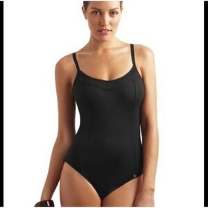 Panache Anna SW0500 Black Supportive Underwire One Piece Swimsuit 38H